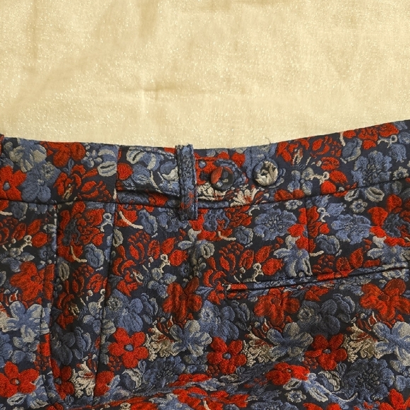 BCBGMaxAzria Women's Floral Ankle Pants - Red and Blue - Picture 15 of 16